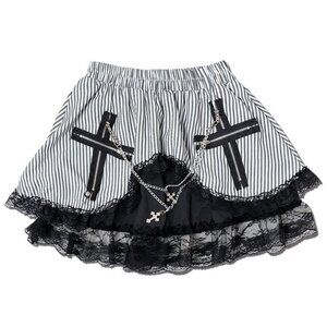 ACDC RAG W Cross Gothic Punk Skirt
